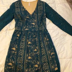 Beautiful green lacy Xhilaration dress